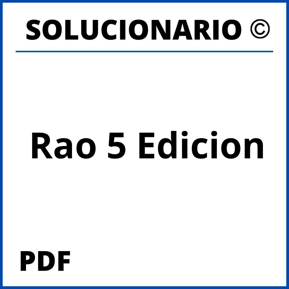 Solucionario Rao 5Ta Edicion Pdf