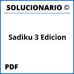 Sadiku 3 Edicion Solucionario PDF
