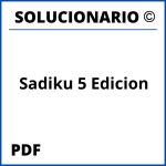 Solucionario Sadiku 5 Edicion PDF